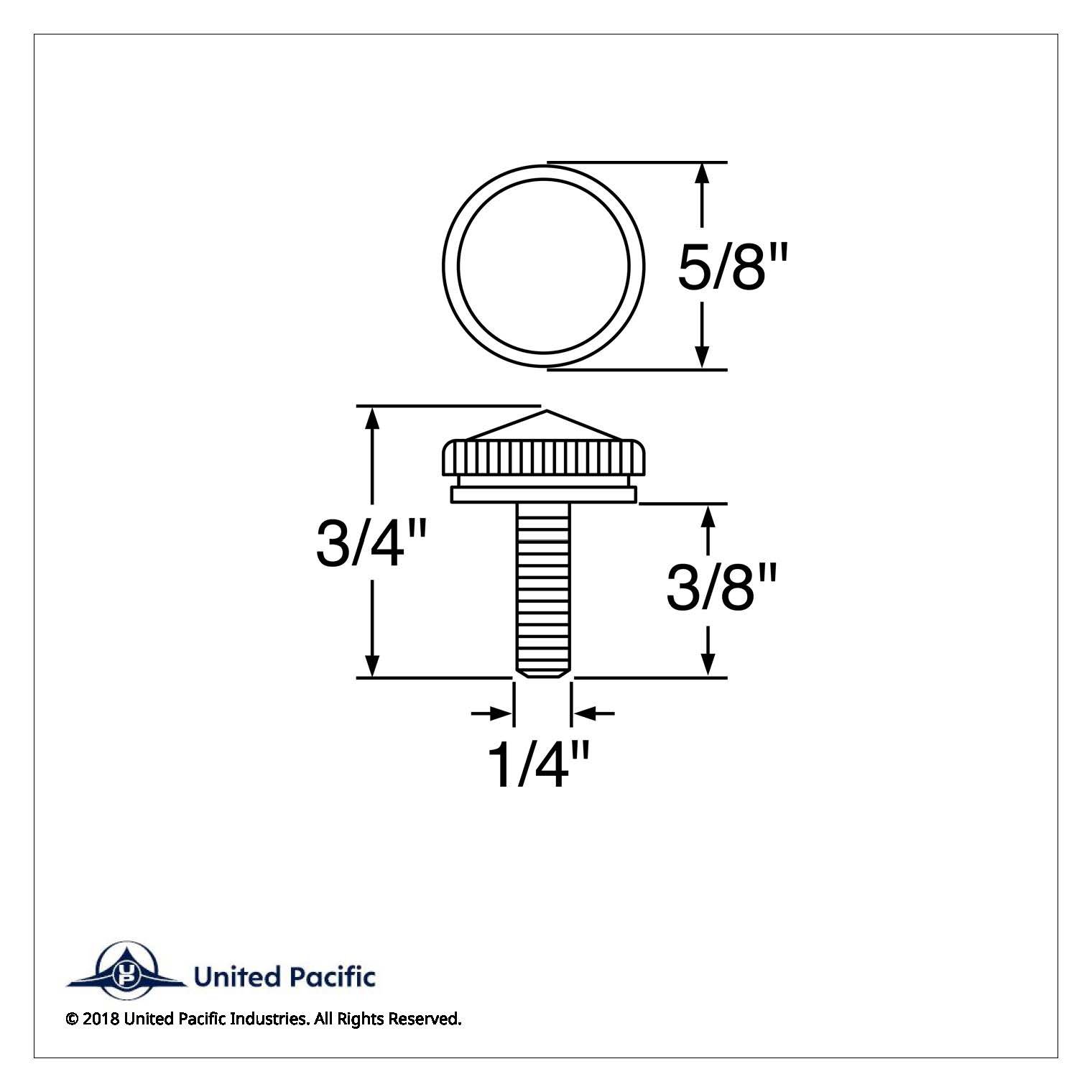 6mm C.B. Mounting Bolt With Red Diamond (2 Pack)