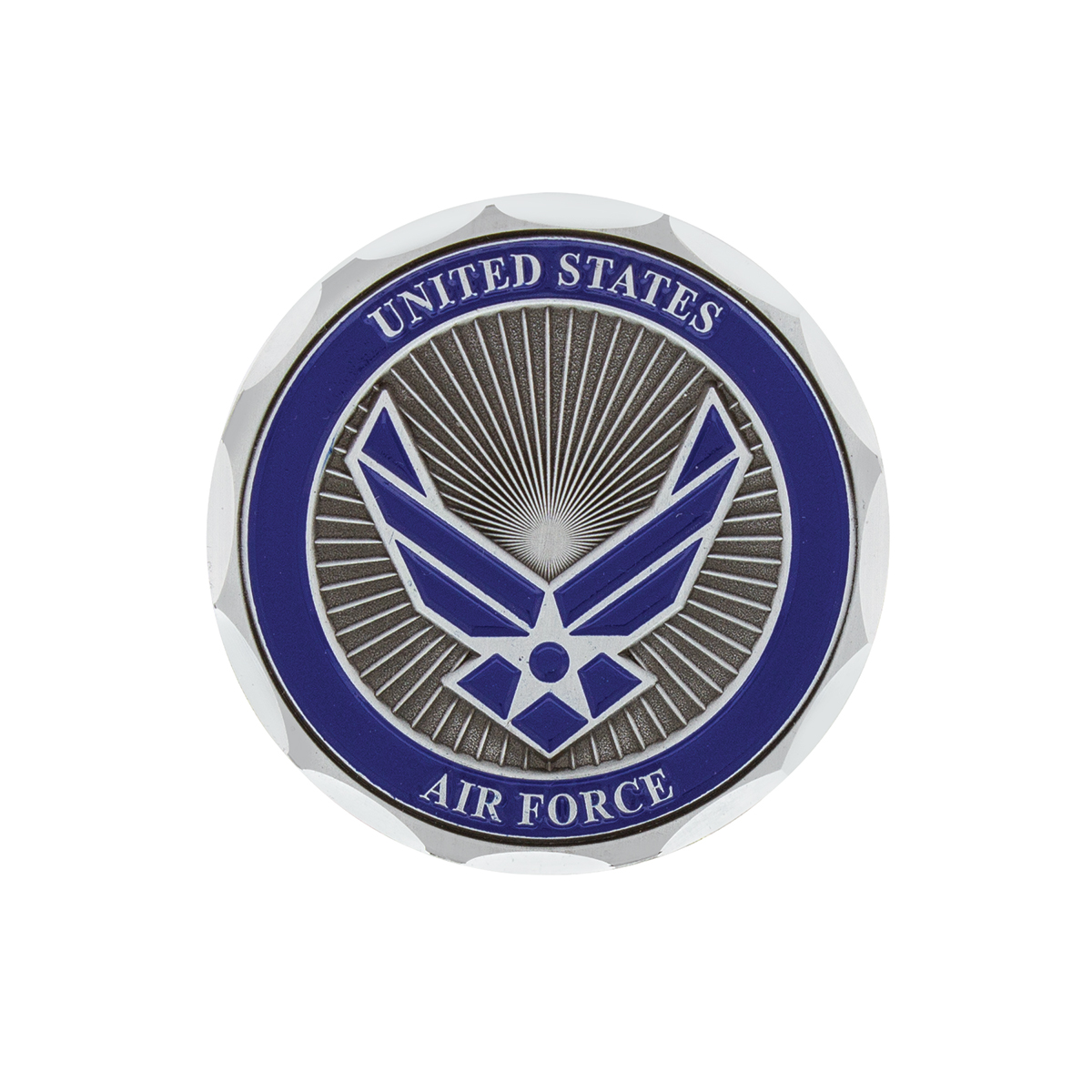 1-3/4" U.S. Military Adhesive Metal Medallion - Air Force