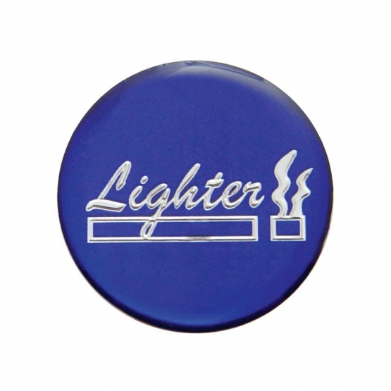 Glossy Cigarette Lighter Knob Sticker Only - Blue (Bulk)