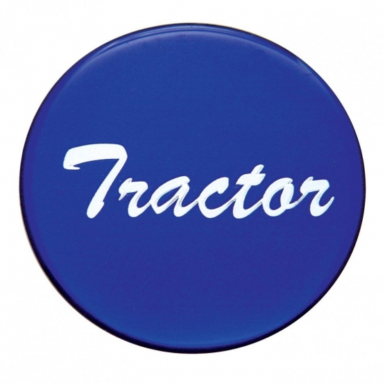 "Tractor" Glossy Air Valve Knob Sticker Only - Blue (Bulk)