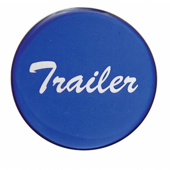"Trailer" Glossy Air Valve Knob Sticker Only - Blue (Bulk)