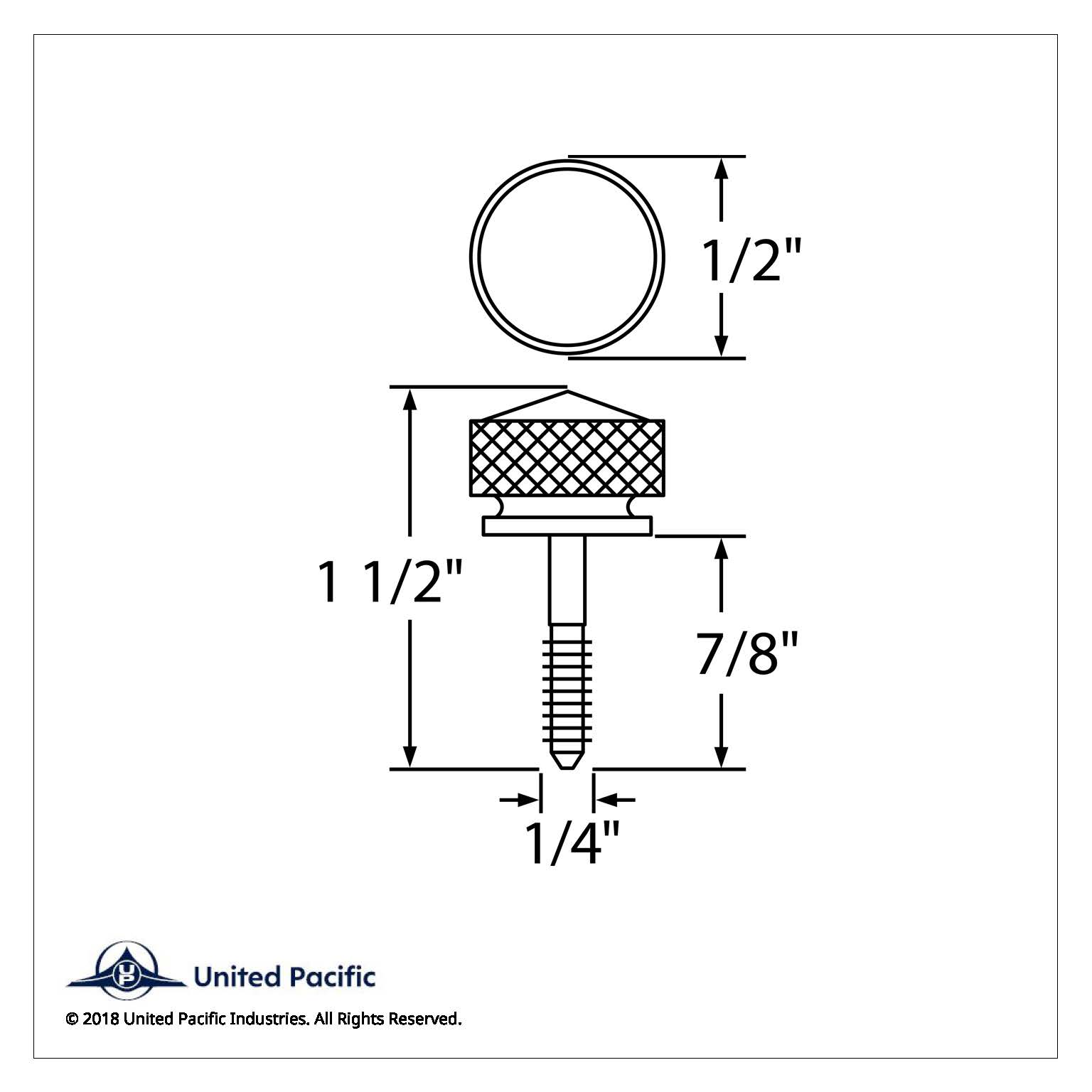 1/4"-20 Knurled Head Dash Screw For Peterbilt - Green Crystal (14 Pack)