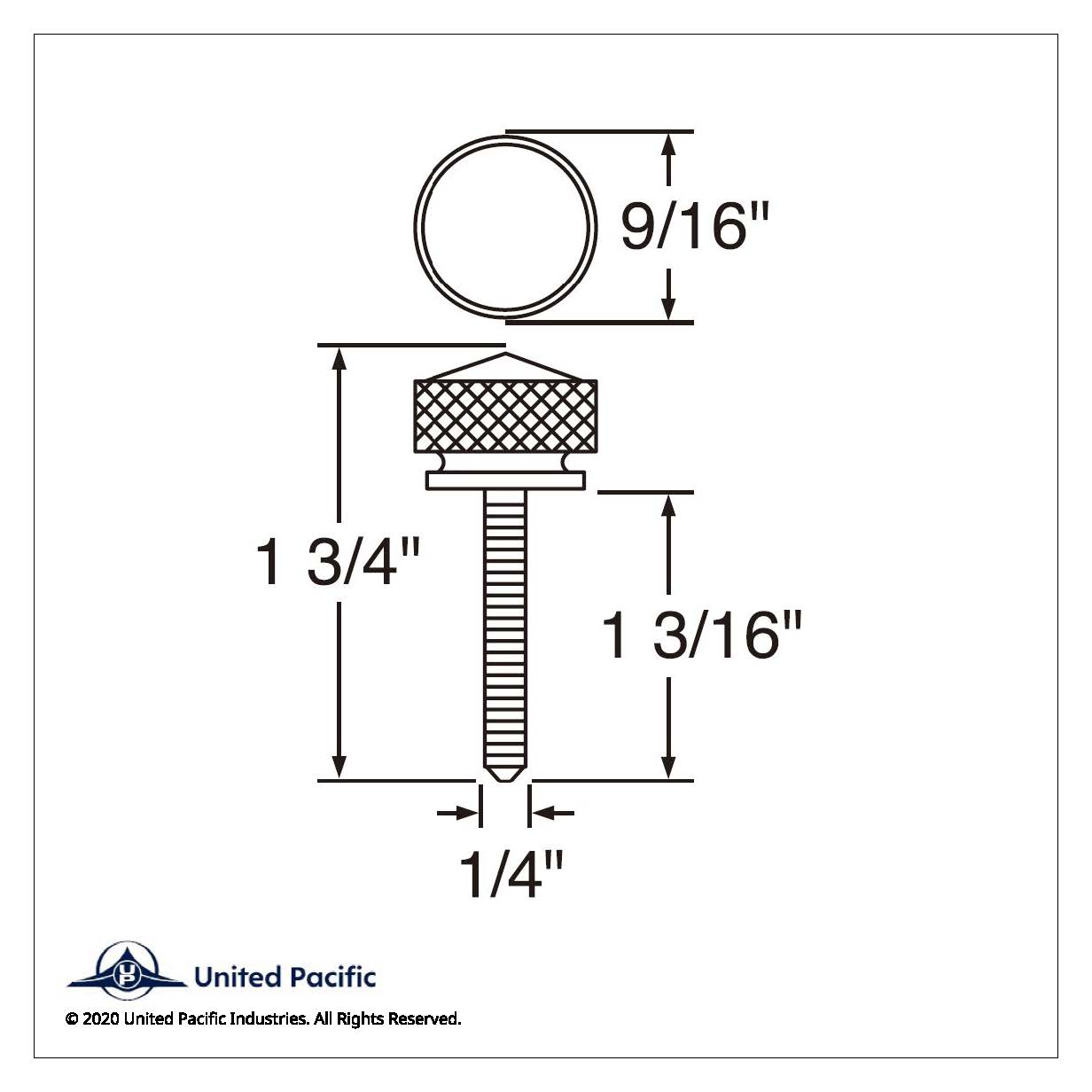 1-3/16" Long M6 Dash Screw With Crystal For Kenworth