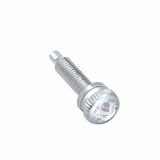 Short Dash Screw With Clear Crystal For Navistar International (6 Pack)