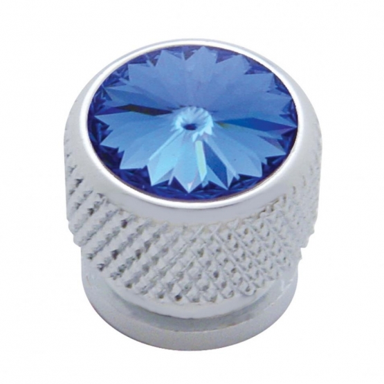Chrome Bolt Head With Blue Diamond (Card of 4)