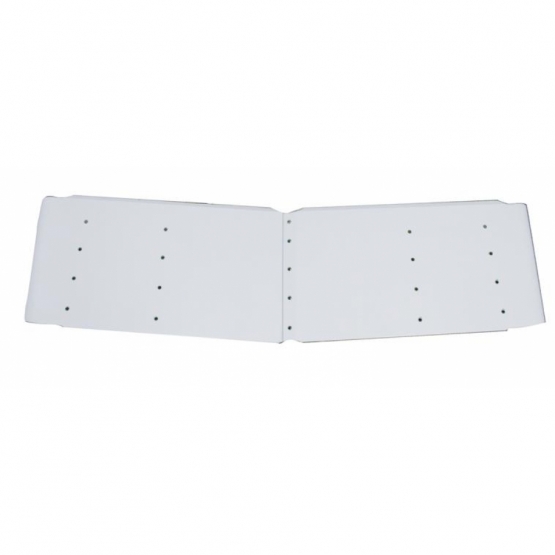 16" Stainless Gangster Style Drop Visor for 1995+ Kenworth With Curved Windshield