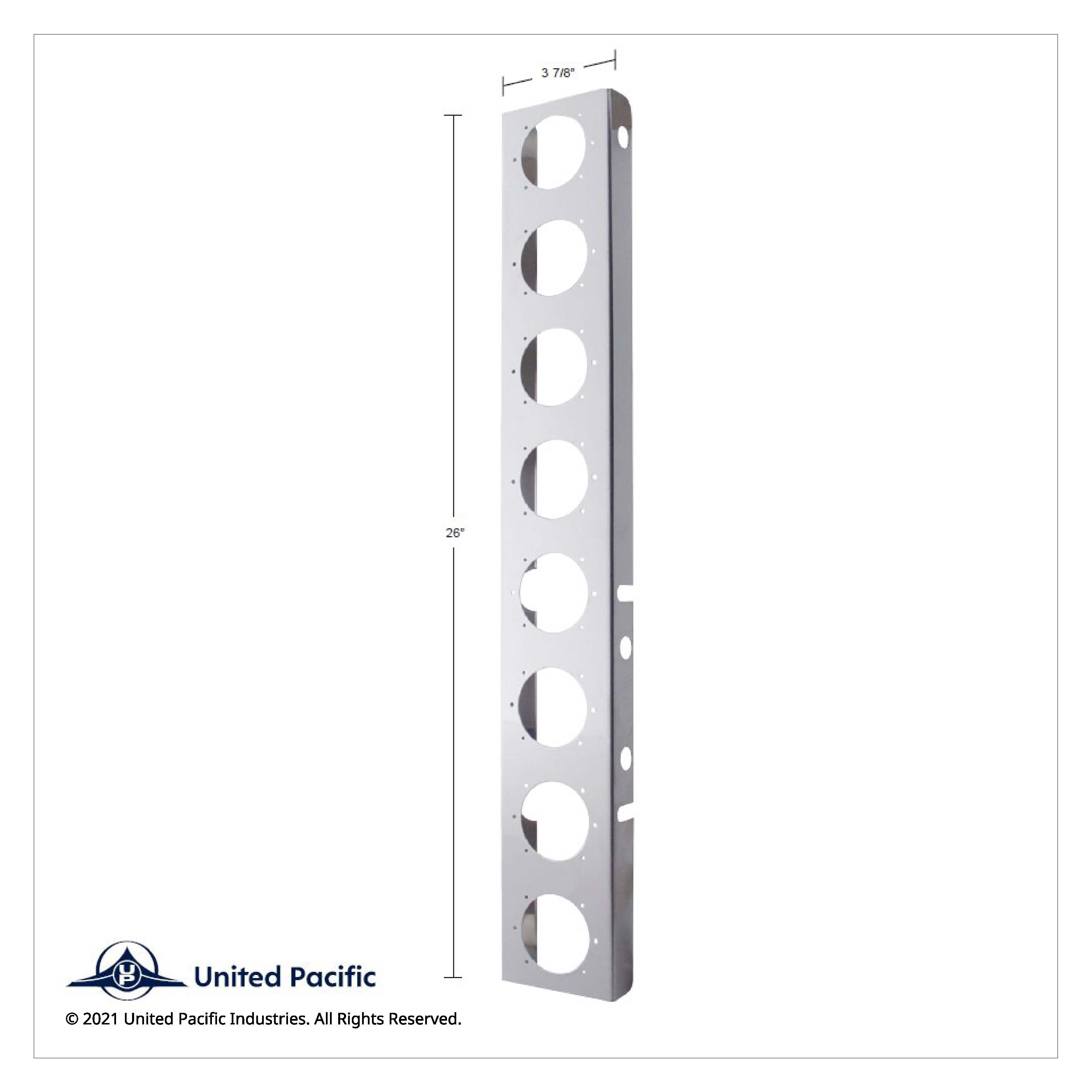 Air Cleaner Parking Light Brackets With Eight 2" Flat Lights (Pair)
