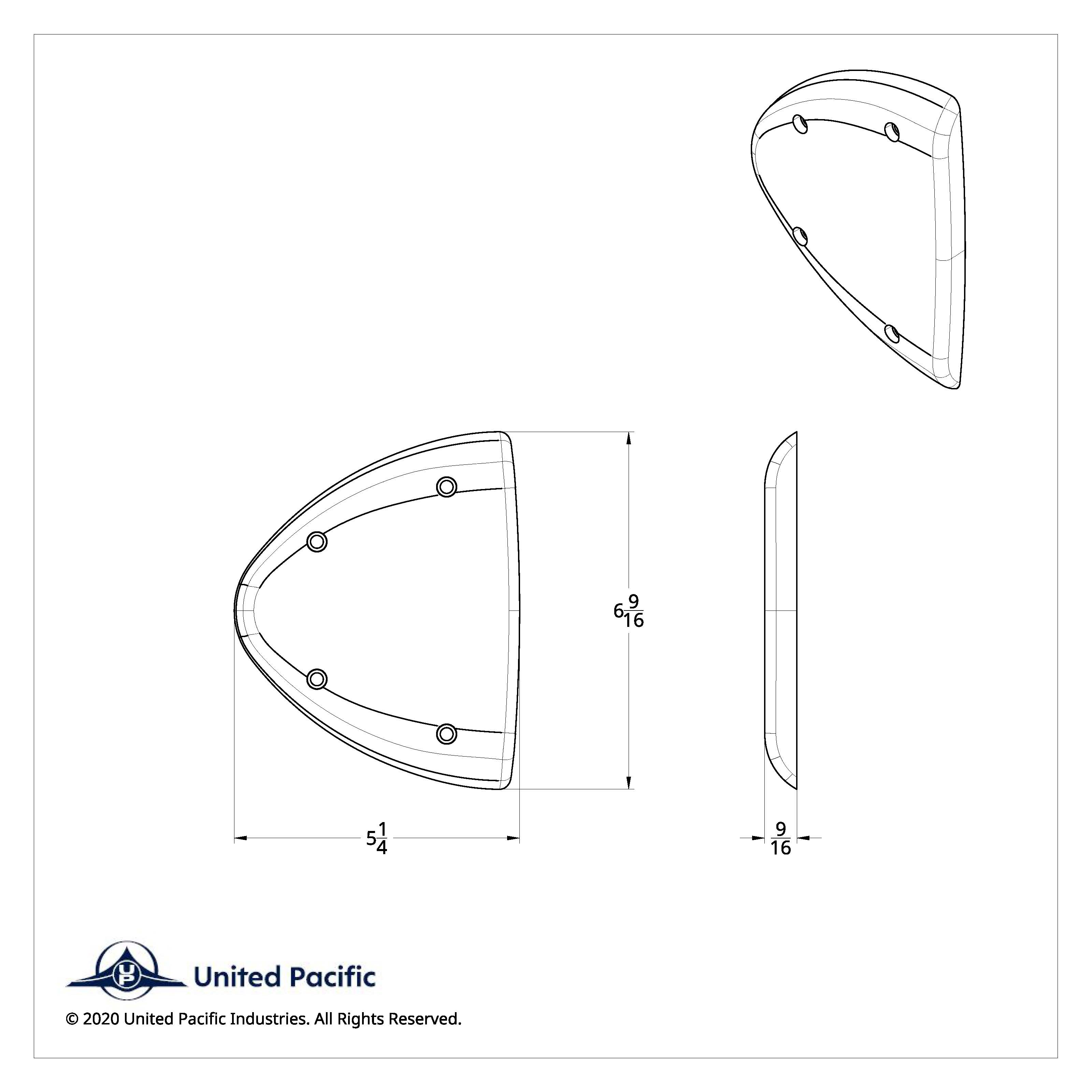 Polished Aluminum Headlight Turn Signal Cover Kit For Peterbilt (Pair)