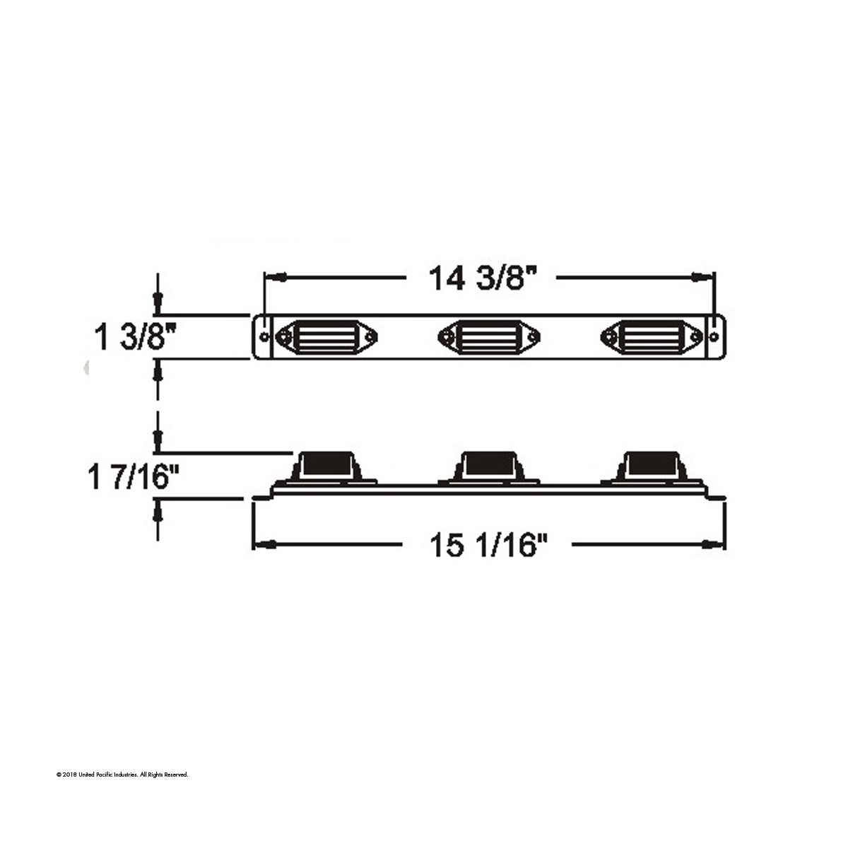 Mini Identification Light Bar - Amber