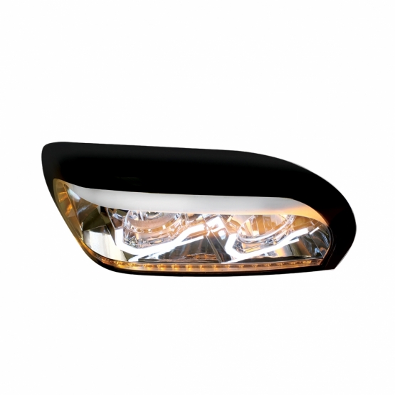 Chrome Projection Headlight With LED Turn Signal & Light Bar For Freightliner Century - Passenger