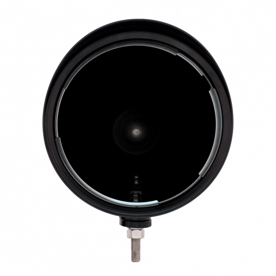 Black "BILLET" Style Groove Headlight Housing With Visor