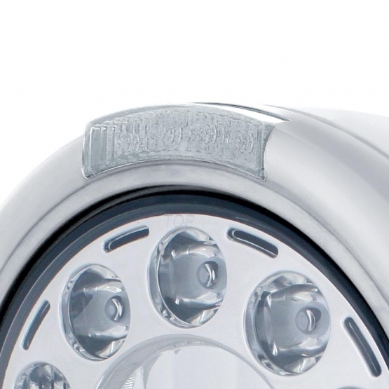 Stainless Classic Headlight 11 LED Bulb & Dual Mode LED Signal - Clear Lens
