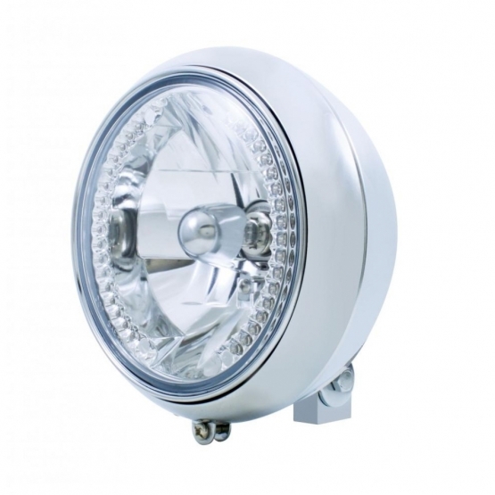 7" Motorcycle Headlight With 34 White LED Bulb