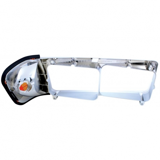 1PC Headlight Bezel With Turn Signal For 1989-2009 Freightliner FLD - Driver
