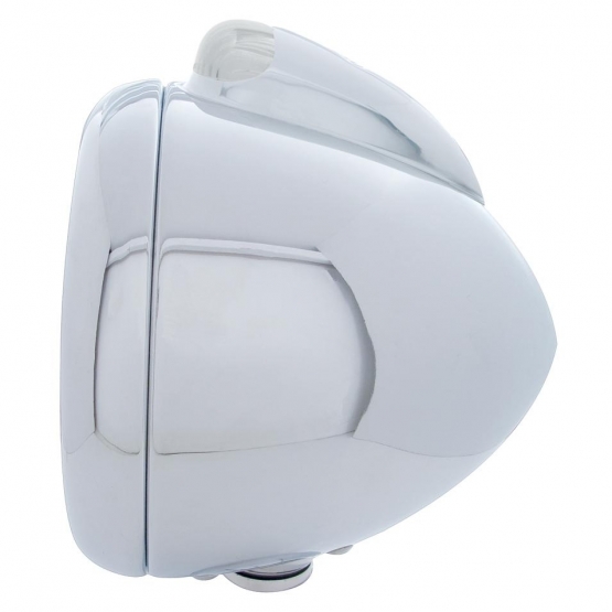 Chrome Guide 682-C Headlight 6014 & Dual Mode LED Signal - Clear Lens