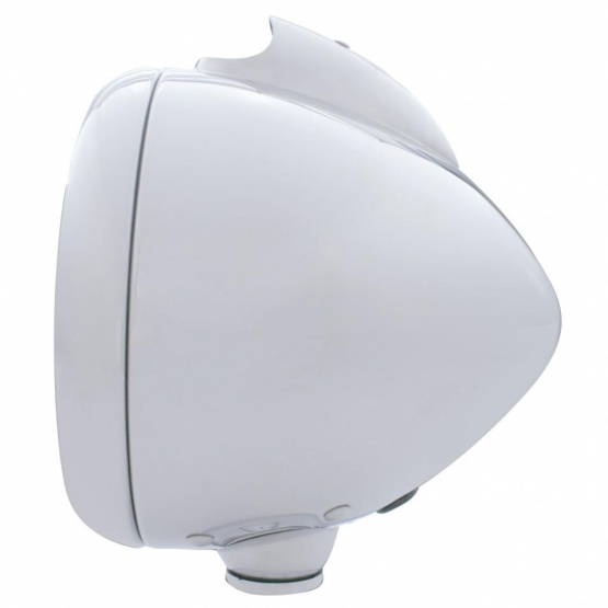 Chrome Guide 682-C Headlight H4 With White LED & LED Signal - Clear Lens