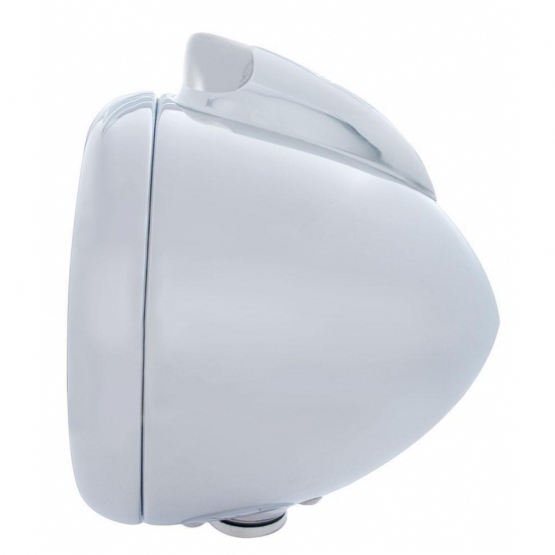 Chrome Guide 682-C Headlight No Bulb With Original Style LED Signal - Clear Lens