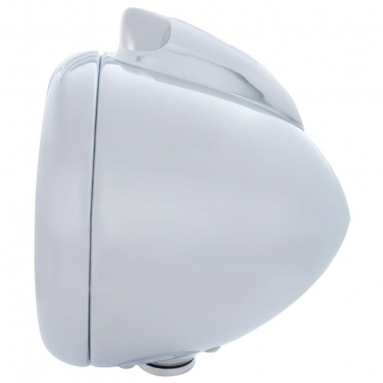 Chrome Guide 682-C Headlight H4 With White LED & Original Style LED Signal - Clear Lens