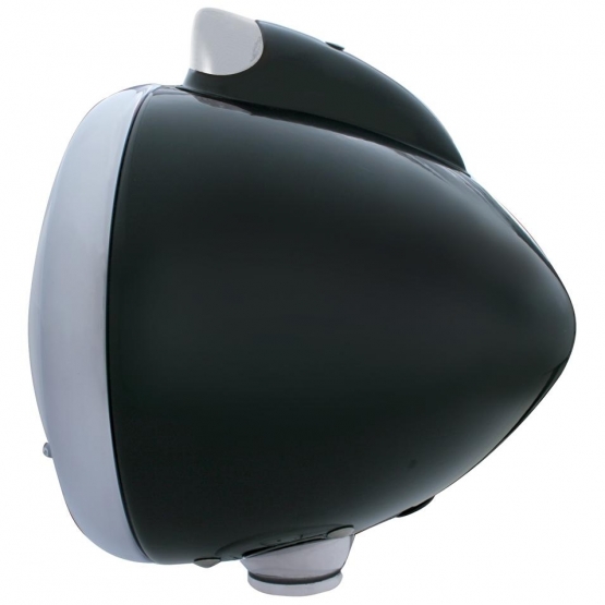 Black Guide 682-C Headlight H4 & Original Style LED Signal - Clear Lens