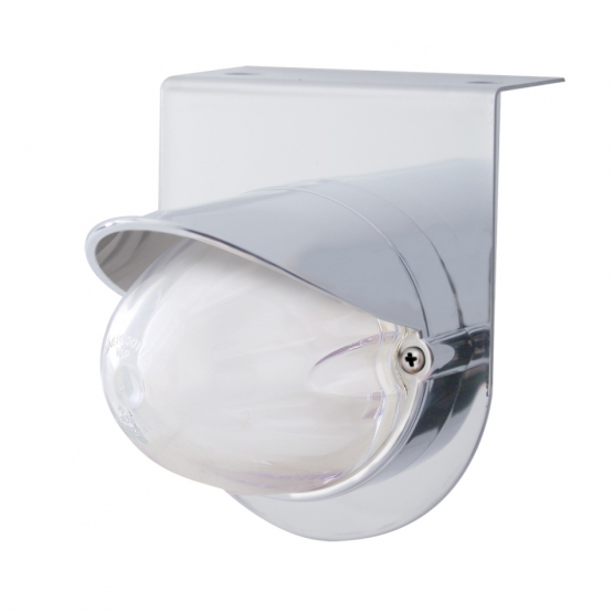 SS Light Bracket With 9 LED Dual Function Watermelon GloLight & Visor -Amber LED/ Clear Lens