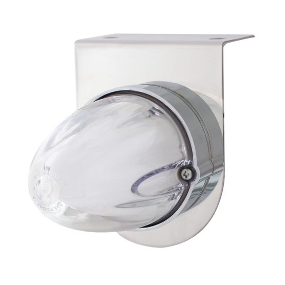 SS Bracket With 9 LED Dual Function Watermelon GloLight -Amber LED/Clear Lens