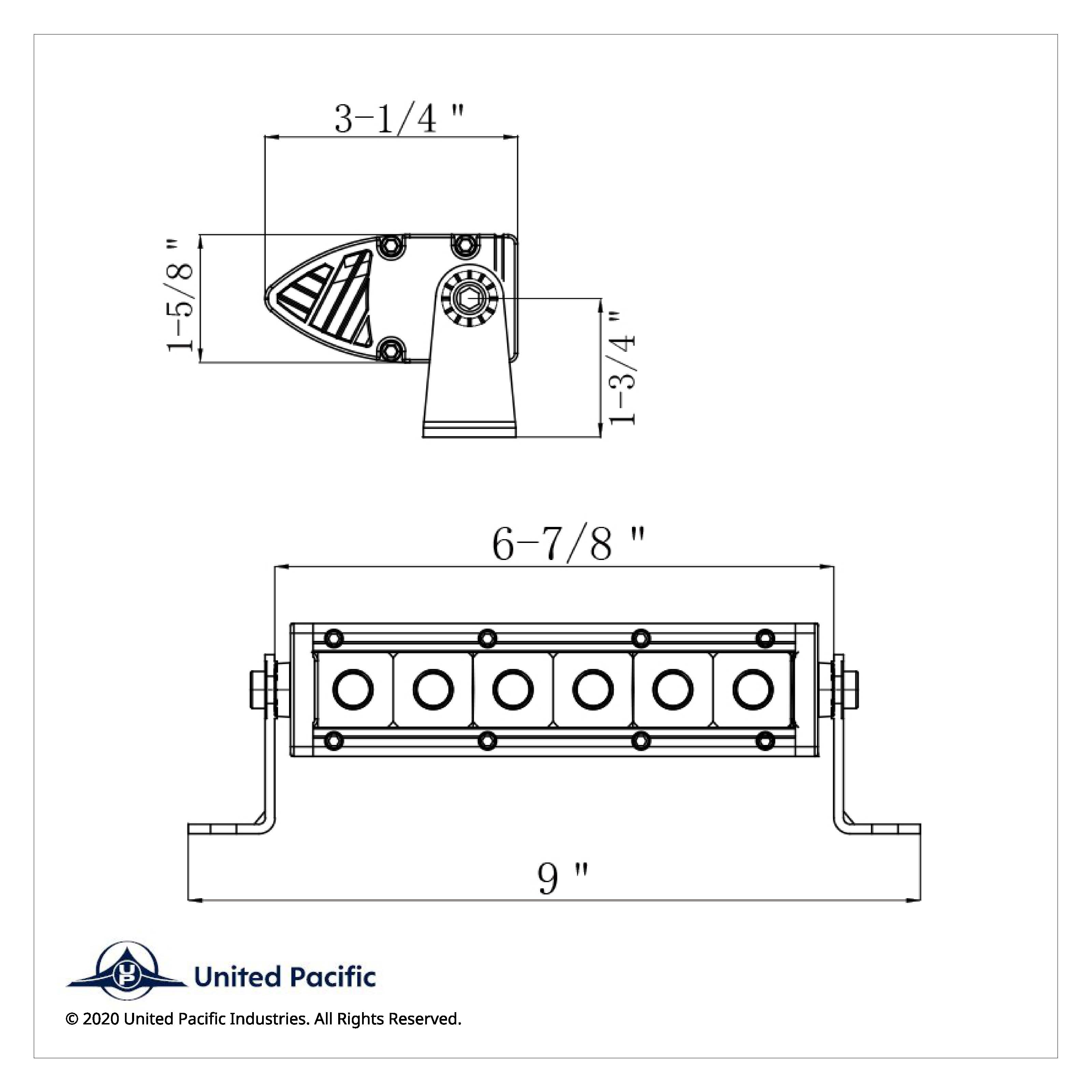 6 High Power CREE LED Single Row 7" Light Bar