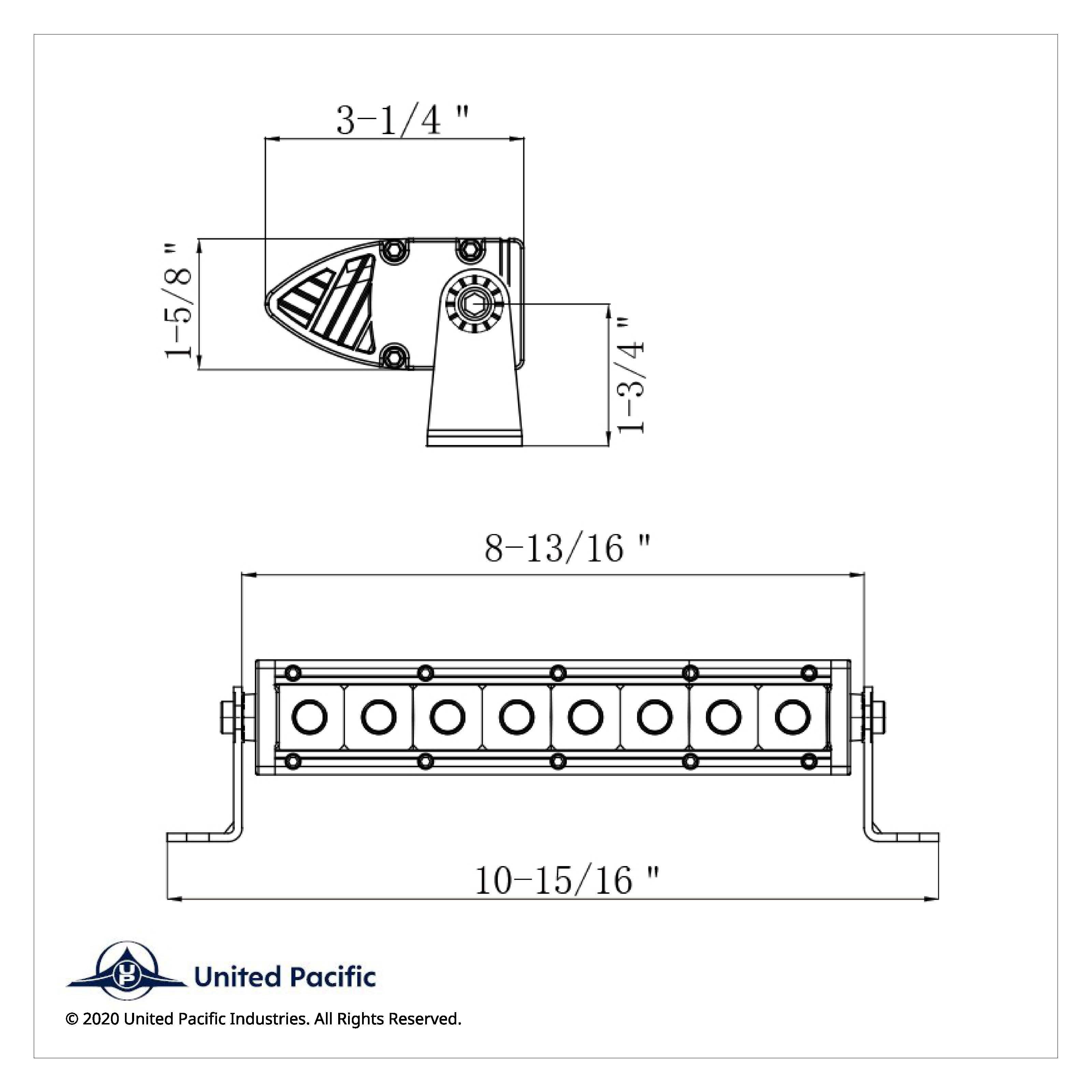 8 High Power CREE LED Single Row 8-3/4" Light Bar