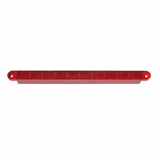 10 LED 9" Split Turn Function Light Bar - Red LED/Red Lens (Bulk)