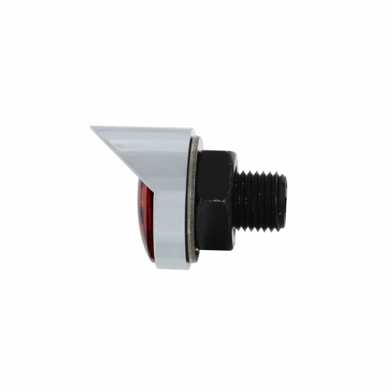 3 High Power LED 1" Light (Clearance/Marker) With Visor - Red LED/Red Lens