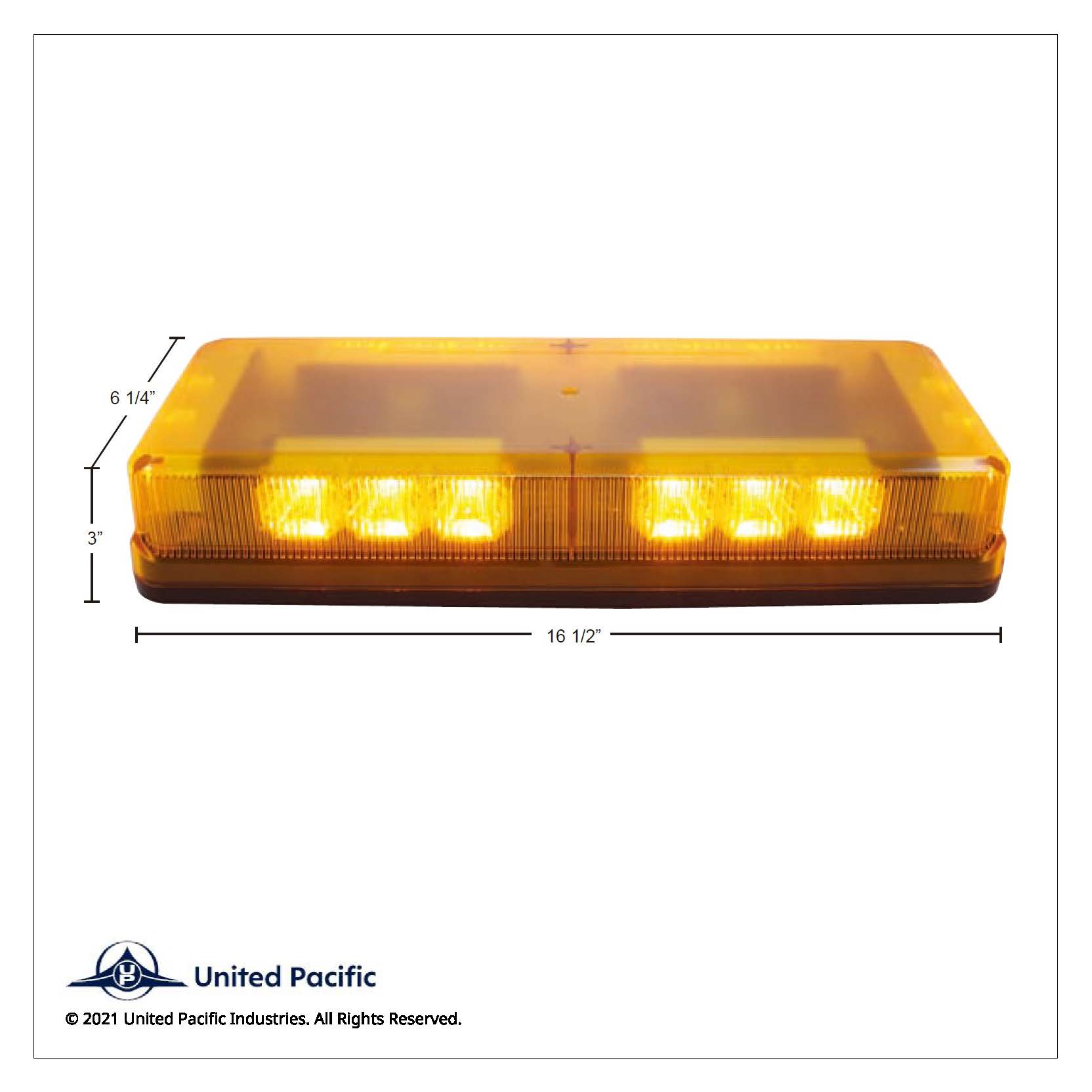 18 High Power LED Mini Warning Bar - Magnet Mount