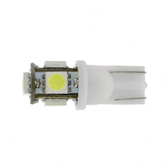 5 High Power LED 360 Degree 194 Bulb - White (2 Pack)