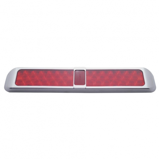 40 LED Light With Bezel (Stop, Turn & Tail) - Red LED/Red Lens