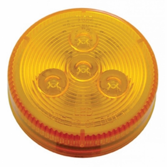4 LED 2-1/2" Round Low Profile Light (Clearance/Marker) - Amber LED/Amber Lens (Bulk)