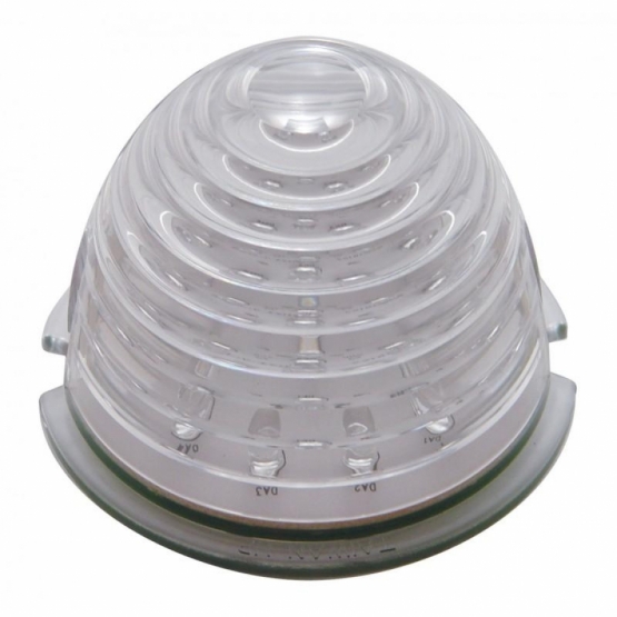 17 LED Beehive Flush Mount Kit With Low Profile Bezel - Red LED/Clear Lens