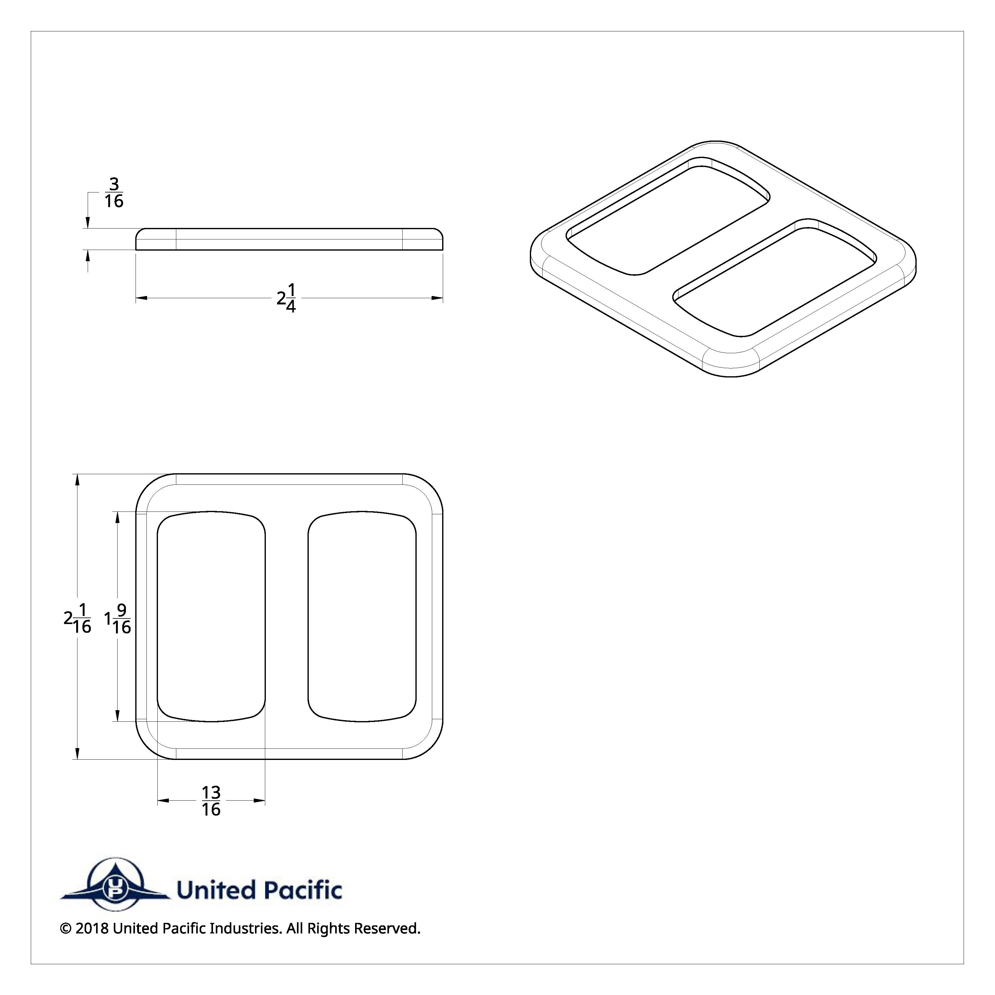 Freightliner Rocker Switch Trim - Double