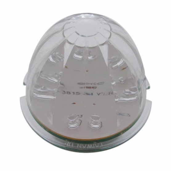 Fog Light Cover With 17 Amber LED Dual Func. Watermelon Light For 2007-17 KW T660- Driver -Clear Lens
