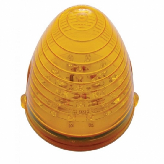 Fog Light Cover With 19 LED Beehive Light For 2007-2017 KW T660 (Driver) - Amber LED/ Amber Lens