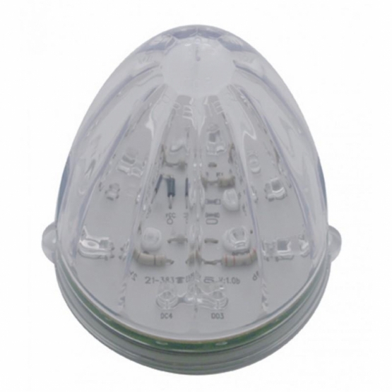 Fog Light Cover With 19 Amber LED Watermelon Light For 2007-17 KW T660- Passenger -Clear Lens