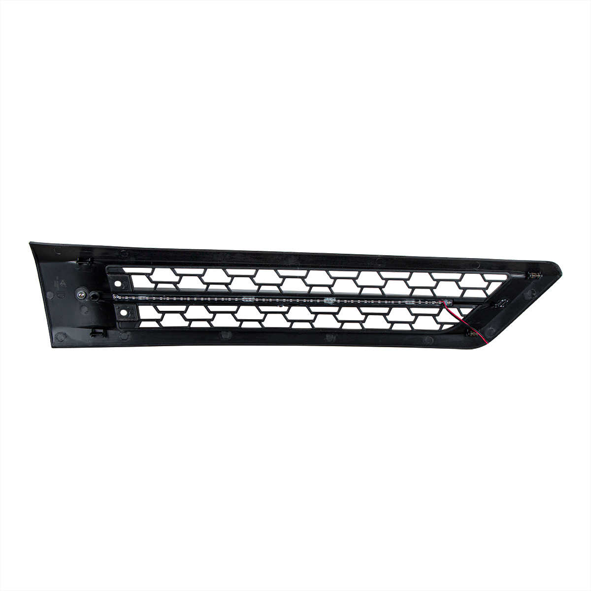 Hood Air Intake Grille With Red LED For 2018-2022 Freightliner Cascadia 126 - Driver