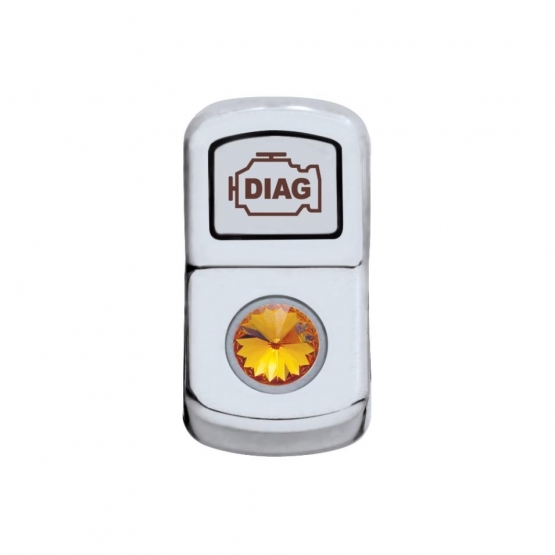 "Diagnostic" Rocker Switch Cover With Amber Crystal