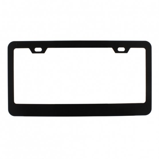 Black Wide Bottom 2 Hole License Plate Frame