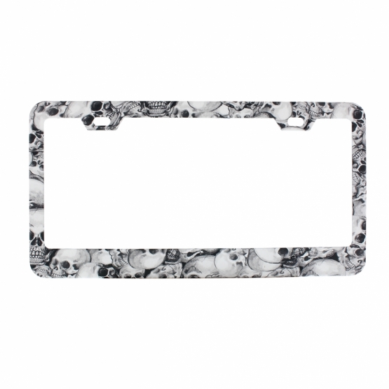 Skull Wide Bottom License Plate Frame