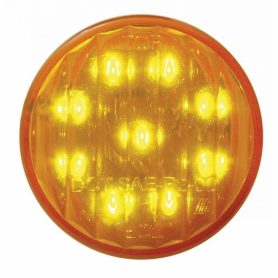 30" Heavy Duty Mud Flap Hanger With 9 LED End Cap & Grommet - Amber LED/Amber Lens