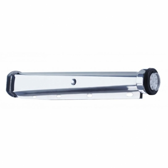 30" Heavy Duty Mud Flap Hanger With 9 LED Reflector End Cap & Grommet - Amber LED/Clear Lens