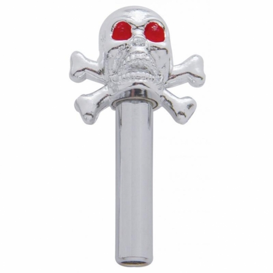 Chrome Skull Door Lock Knobs (2Pc/Set)
