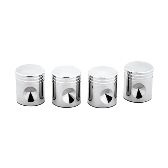 Chrome Piston Valve Caps (4 Pack)