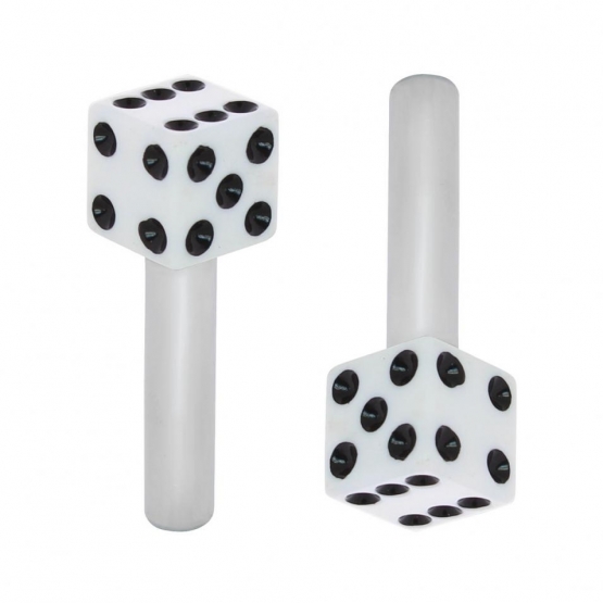 Dice Door Lock - White Knobs (2Pc/Set)