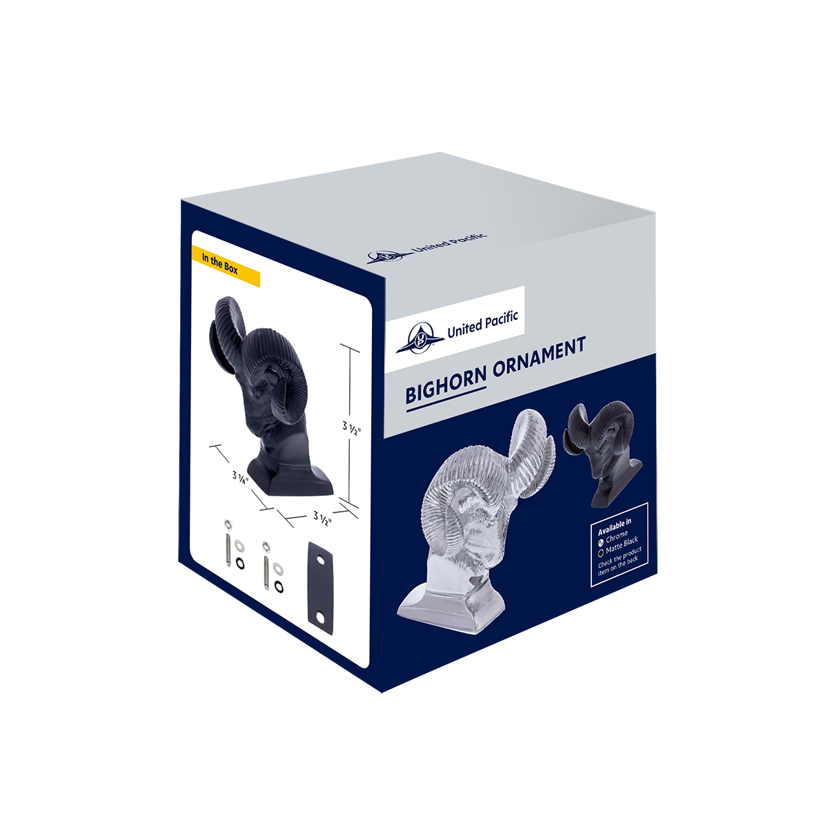 Chrome Die-Cast Bighorn Ornament