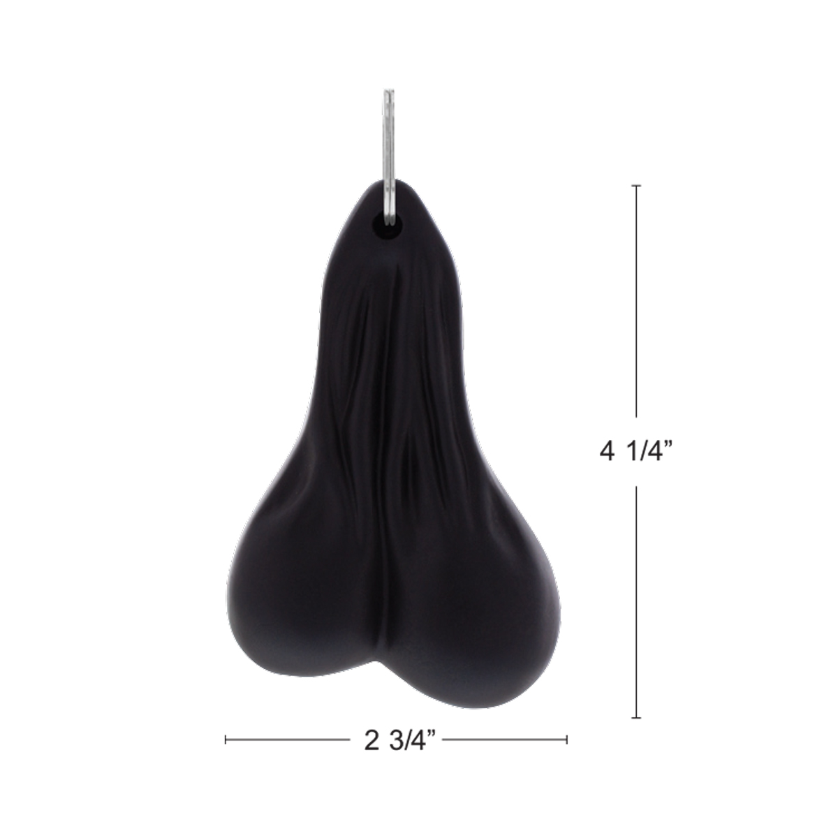 4-1/4" Stress Ballz Novelty Keychain - Black