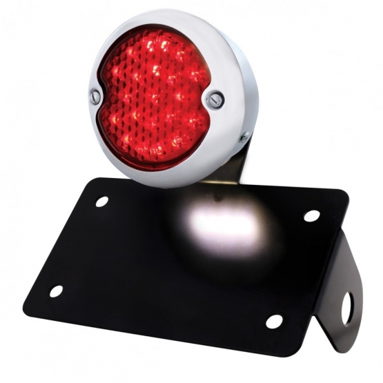 SS 1933 Ford Style LED Tail Light Assembly With Horizontal Mounting Bracket